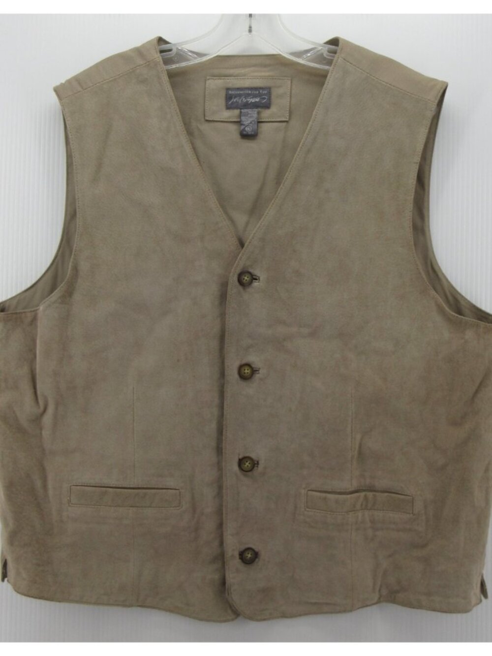 Lord & Taylor Waistcoat Vest XL Genuine Leather Western Rugged Belted*